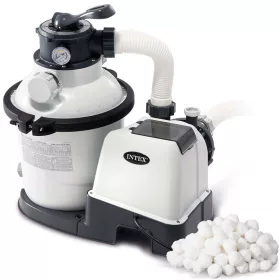   Intex Krystal Clear homokszűrős medence szivattyú + szűrőgolyók, 5700 l/h - INTEX 26644