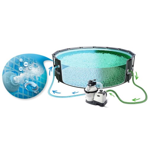 Intex Krystal Clear homokszűrős medence szivattyú + szűrőgolyók, 5700 l/h - INTEX 26644