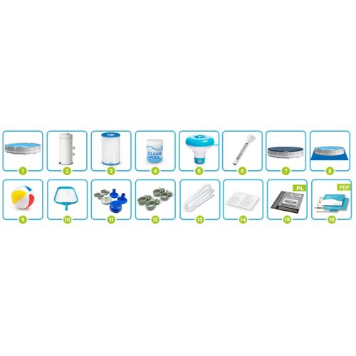 Prizma keretes kerti medence 366 x 76 cm 16 az 1-ben INTEX 26712