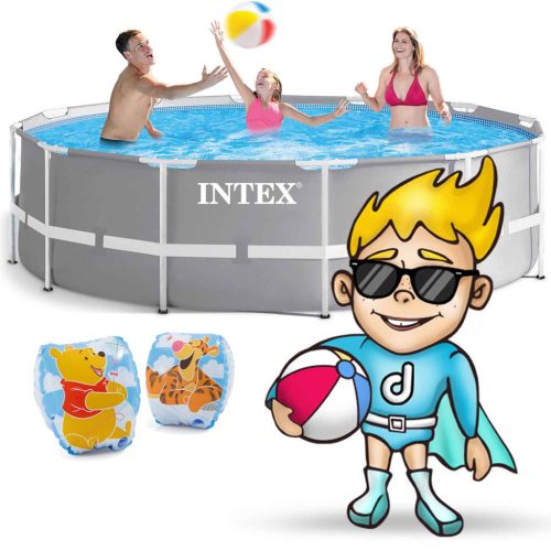 Keretes kerti medence 366 x 99 cm 4 az 1-ben INTEX 26716GN
