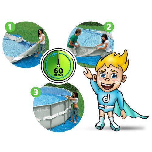 Keretes kerti medence 427 x 107 cm 21 az 1-ben INTEX 26720