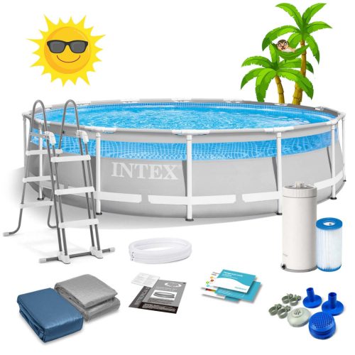 Keretes kerti medence 427 x 107 cm 12 az 1-ben INTEX 26722