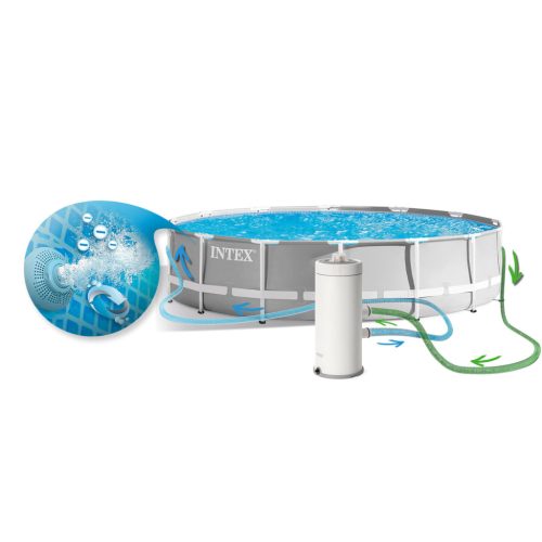 Keretes kerti medence 457 x 107 cm 18 az 1-ben INTEX 26724