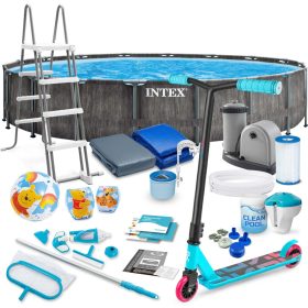   Keretes kerti medence 549 x 122 cm 21 az 1-ben INTEX 26744 + robogó INGYEN