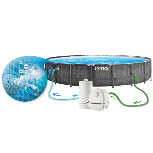 Keretes kerti medence 549 x 122 cm 12 az 1-ben INTEX 26744