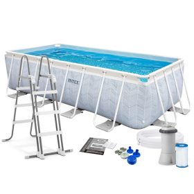   Keretes kerti medence 400 x 200 x 100 cm 4 az 1-ben INTEX 26780