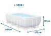 Prism Frame keretes kerti medence 300 x 175 x 80 cm 18in1 INTEX 26784
