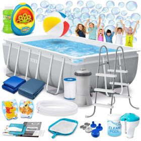   Keretes kerti medence 300 x 175 x 80 cm 18in1 INTEX 26784 + buborékgép INGYEN