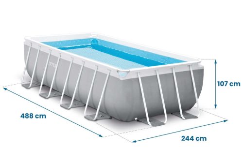 Prizma keret keret Kerti medence 488 x 244 x 107 cm 18 az 1-ben INTEX 26792