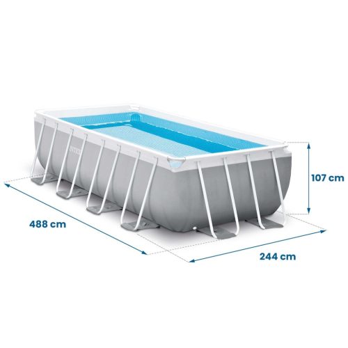 Téglalap alakú medence 488x244x107cm 21 az 1-ben INTEX 26792
