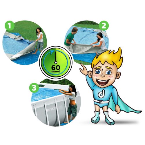 Téglalap alakú medence 503x274x122cm 18 az 1-ben INTEX 26796