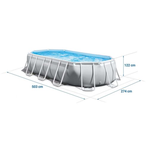 Téglalap alakú medence 503x274x122cm 21 az 1-ben Intex 26796