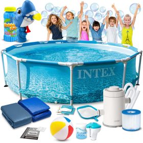   Keretes medence 305x76 cm 16 az 1-ben INTEX 28208 + INGYENES köpölyözőgép