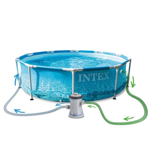 Keretes medence 305x76 cm 16 az 1-ben INTEX 28208 + INGYENES köpölyözőgép