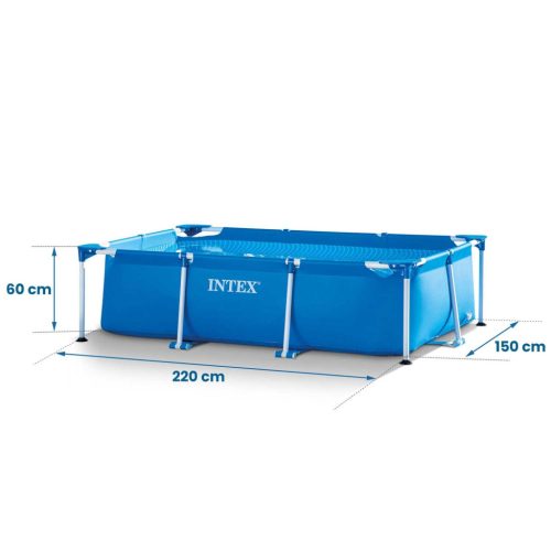 Keretes kerti medence 220 x 150 x 60 cm 2 az 1-ben INTEX 28270