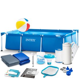   Keretes kerti medence 260 x 160 x 65 cm 15 az 1-ben INTEX 28271