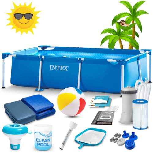 Keretes kerti medence 300 x 200 x 75 cm 15 az 1-ben INTEX 28272