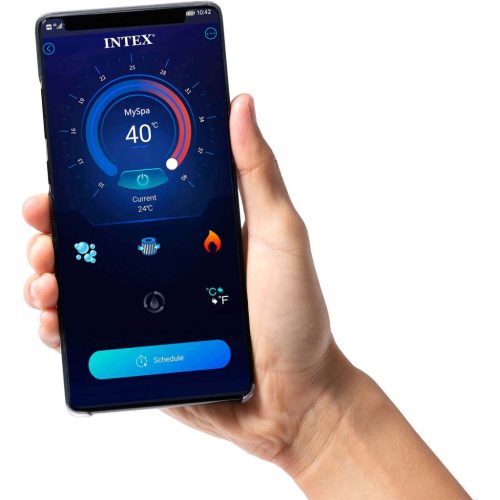 Felfújható SPA hidromasszázzsal 6 fő részére INTEX 28452 Hidromasszázs 28452NP LED ALKALMAZÁS