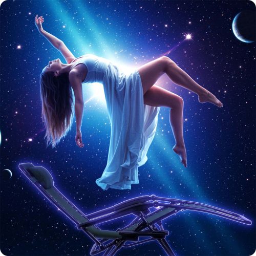 Sofotel ChillWell összecsukható kerti nyugágy párnával, zöld