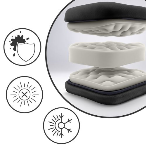 Összecsukható kerti nyugágy párnával Sofotel ChillWell, 2 db-os készlet, fekete