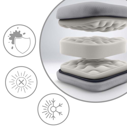 Sofotel ChillWell összecsukható kerti nyugágy párnával, világosszürke