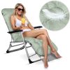 Sofotel ChillWell összecsukható kerti nyugágy párnával, világoszöld