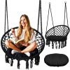 BOHO függő hinta kerti szék, fekete