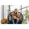 BOHO függő hinta kerti szék, fekete