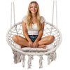BOHO bézs függő lengő kerti szék