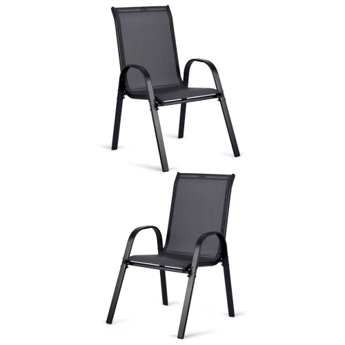 Textil kerti székek , 2db -os készlet , fekete - Sofotel SO-980 