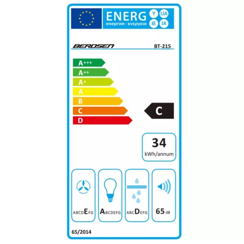 Kémény páraelszívó 60 cm Berdsen BT-215 fekete