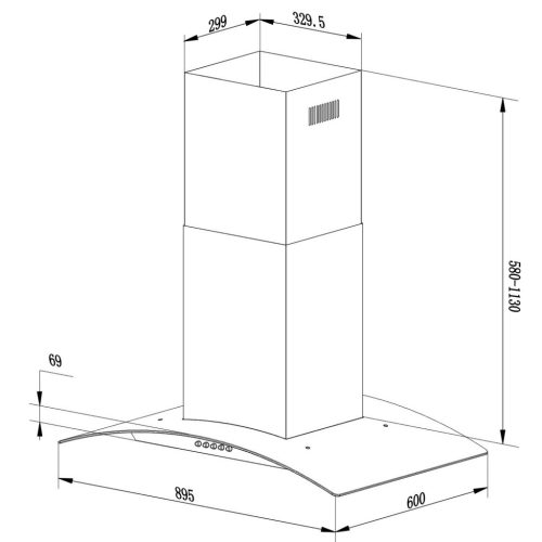 Sziget páraelszívó 90 cm Berdsen BT-224