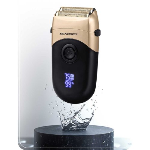 Barber Master elektromos borotva,  60 perc üzemidő , USB-C gyorstöltés, fekete és arany - Berdsen BD-266