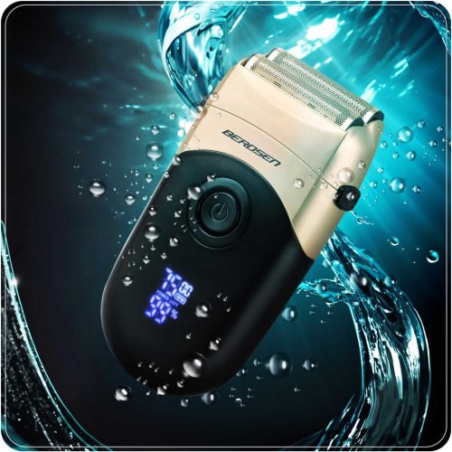 Barber Master elektromos borotva,  60 perc üzemidő , USB-C gyorstöltés, fekete és arany - Berdsen BD-266