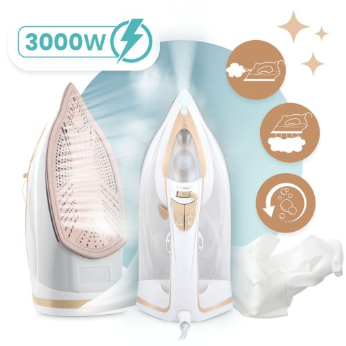 3000 W-os Berdsen BD-330 gőzölős vasaló, kerámia bevonat, függőleges működés