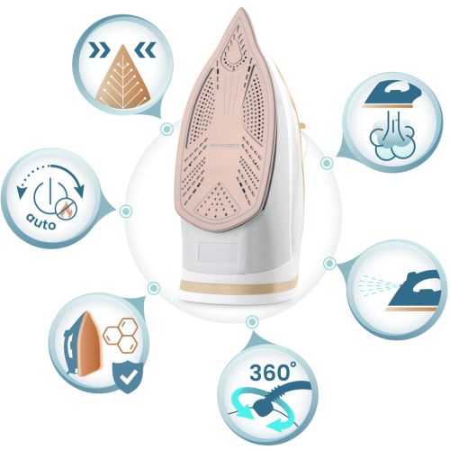 3000 W-os Berdsen BD-330 gőzölős vasaló, kerámia bevonat, függőleges működés