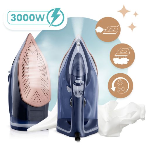 3000 W-os Berdsen BD-330 gőzölős vasaló, kerámia bevonat, függőleges működés