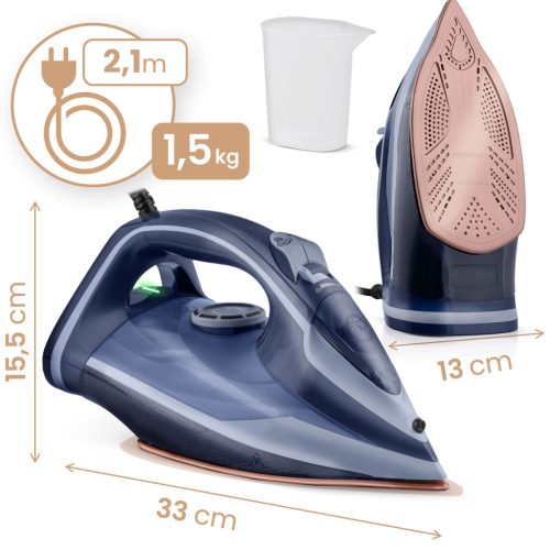 3000 W-os Berdsen BD-330 gőzölős vasaló, kerámia bevonat, függőleges működés