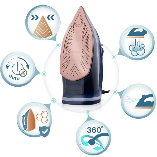 3000 W-os Berdsen BD-330 gőzölős vasaló, kerámia bevonat, függőleges működés