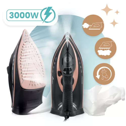 3000 W-os Berdsen BD-332 gőzölős vasaló, kerámia bevonat, függőleges működés