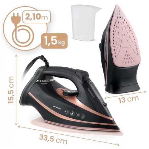 3000 W-os Berdsen BD-332 gőzölős vasaló, kerámia bevonat, függőleges működés