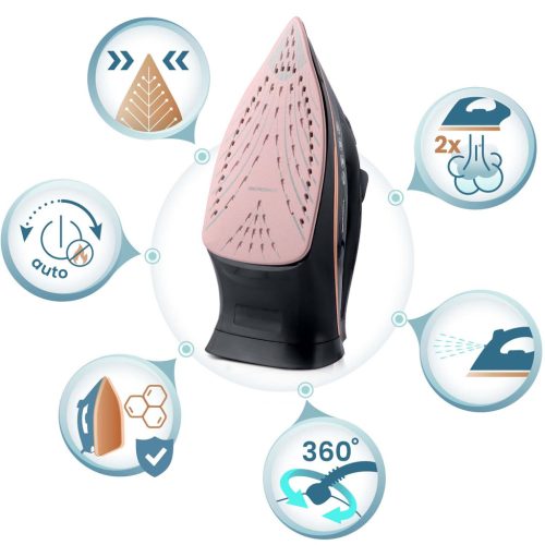 3000 W-os Berdsen BD-332 gőzölős vasaló, kerámia bevonat, függőleges működés