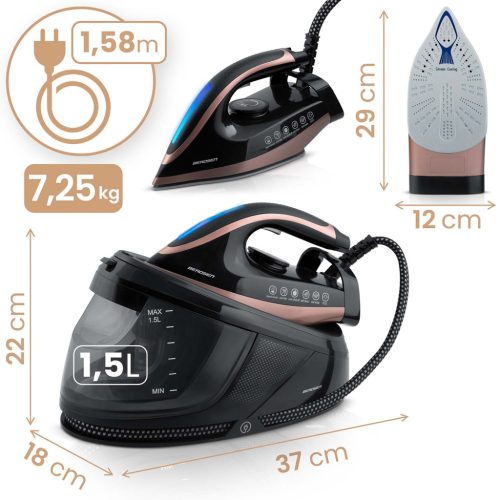 Gőzállomás vasaló gőzfejlesztő 3000W Berdsen BD-334 kerámia bevonat