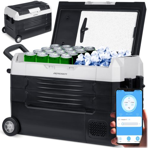 Icemax 400 Berdsen turisztikai kompresszoros hűtőszekrény 40 literes - fekete és szürke