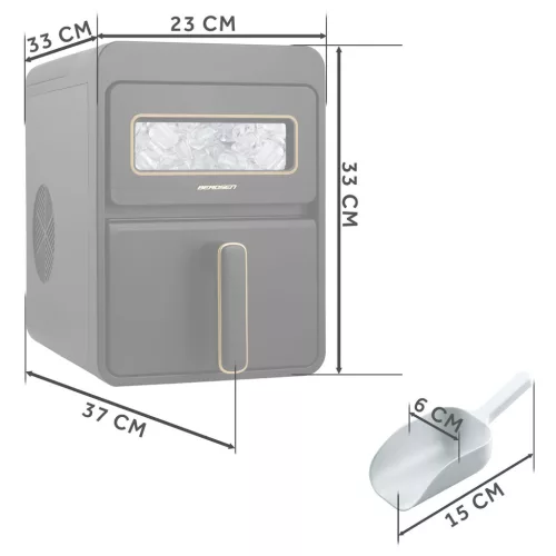 Berdsen BD-421 jégkészítő 1,1 l/12 kg fekete