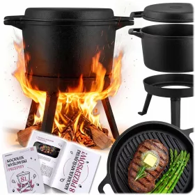   Öntöttvas üst, kivehető, 8 literes edény + serpenyő grillsütő BD-480 348000
