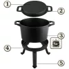 Öntöttvas üst, kivehető, 8 literes edény + serpenyő grillsütő BD-480 348000