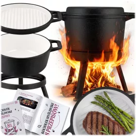   Öntöttvas zománcozott edény 8l álló + grillserpenyő BD-480 348010