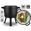 Öntöttvas zománcozott edény 8l álló + grillserpenyő BD-480 348010