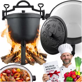  Öntöttvas zománcozott edény 8l tábortüzes grillhez BD-481 348100
